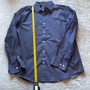 Lucky Brand California Fit Men Geometric Long Sleeve Button-Up Shirt Blue Size L